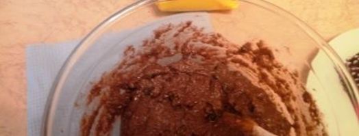 шоколадный манник с черникой и кедровым орехом. Шаг 6