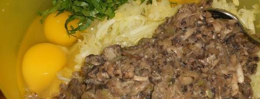 кабачковые оладушки с грибами. Шаг 6