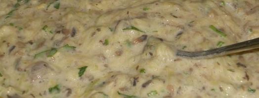 кабачковые оладушки с грибами. Шаг 8