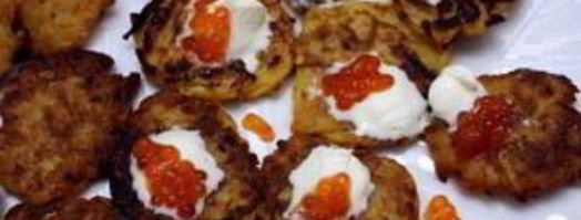 картофельные оладьи с икрой. Шаг 7