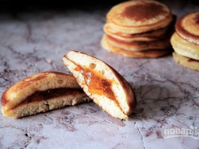 Рецепт оладушек с начинкой