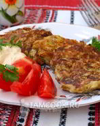 Оладьи из кабачков с овсяными хлопьями