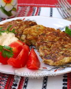 Оладьи из кабачков с овсяными хлопьями