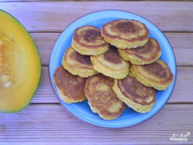 Рецепт оладий из тыквы постные