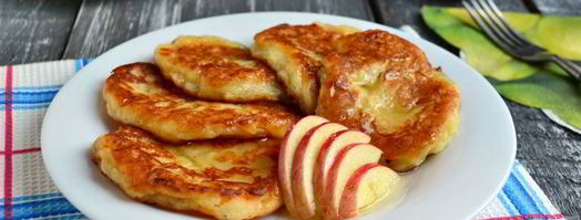 оладьи на сметане с яблоками. Шаг 7