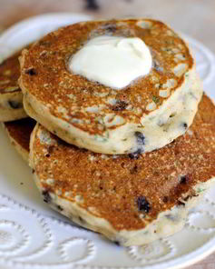 Оладьи с базиликом и шоколадом