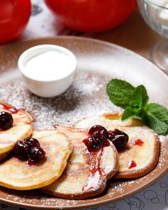 Оладьи с яблоками