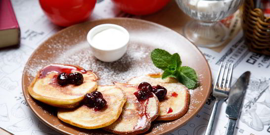 Оладьи с яблоками