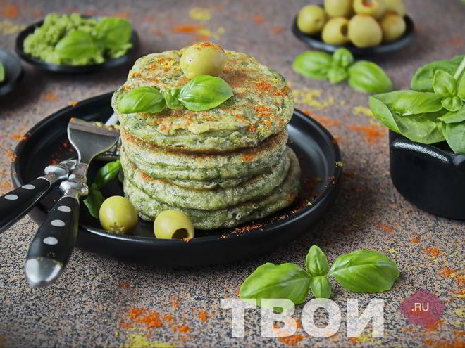 Рецепт оладий с зеленью