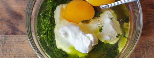 оладьи с зеленью. Шаг 5