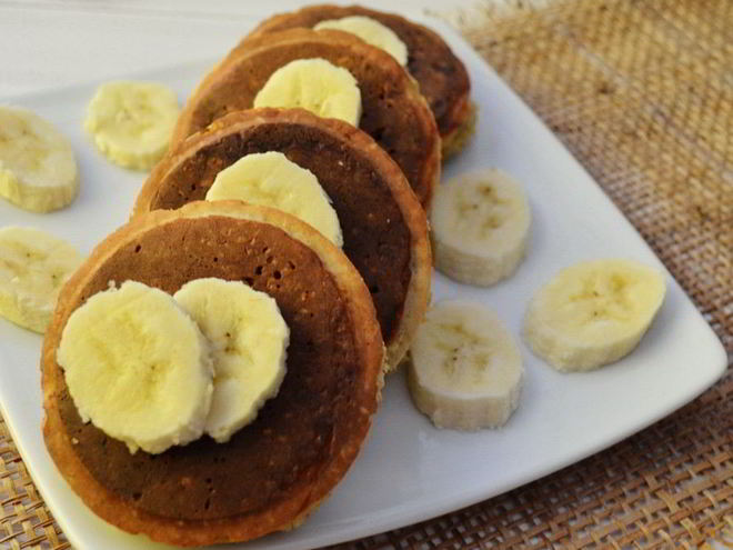 Рецепт овсяных оладий с бананом