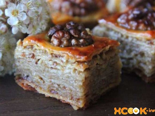 Рецепт пахлавы медовой с орехами