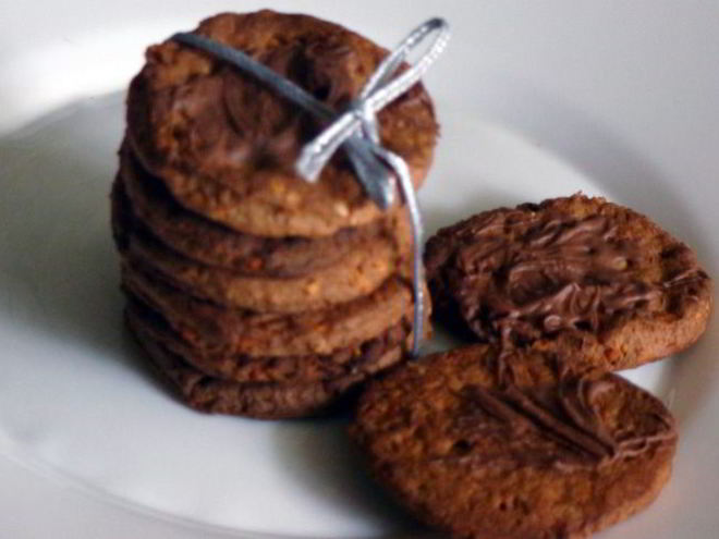 Рецепт шоколадного печенья с орехами