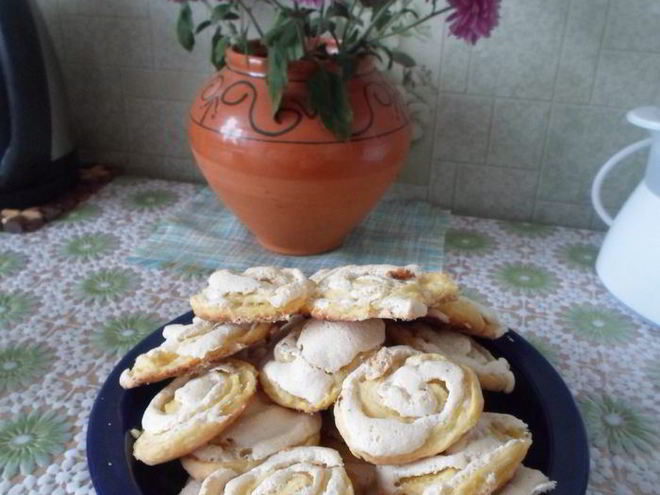 Рецепт творожного печенья розочки