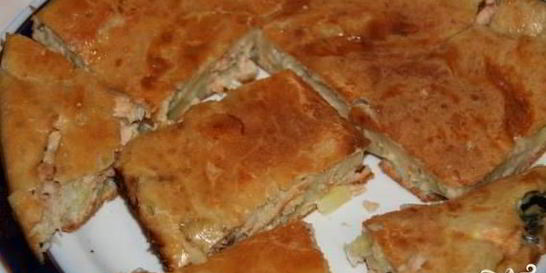 Быстрый пирог с рыбой