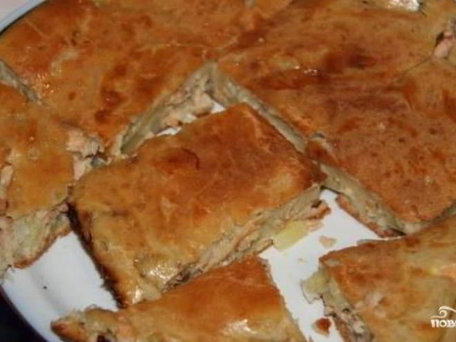 Рецепт быстрого пирога с рыбой