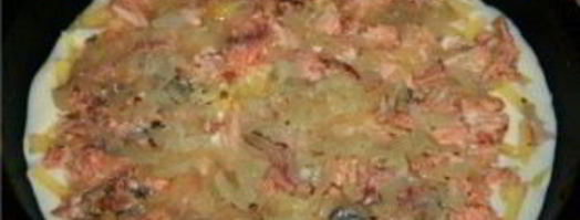 быстрый пирог с рыбой. Шаг 7