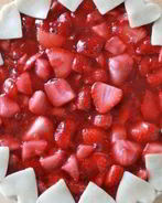 Клубничный сердечный пирог