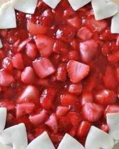 Клубничный сердечный пирог