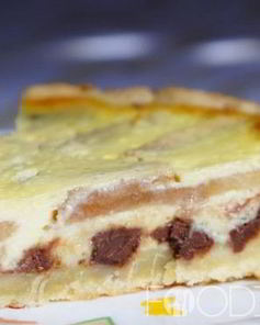 Пирог с грушами и шоколадом