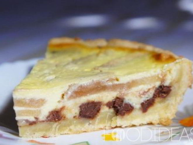 Рецепт пирога с грушами и шоколадом