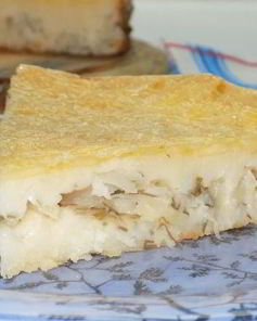 Пирог с капустой заливной на кефире