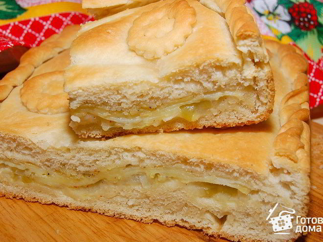 Рецепт пирога с картофелем и луком