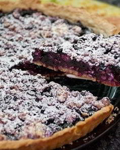 Пирог со смородиной и творогом