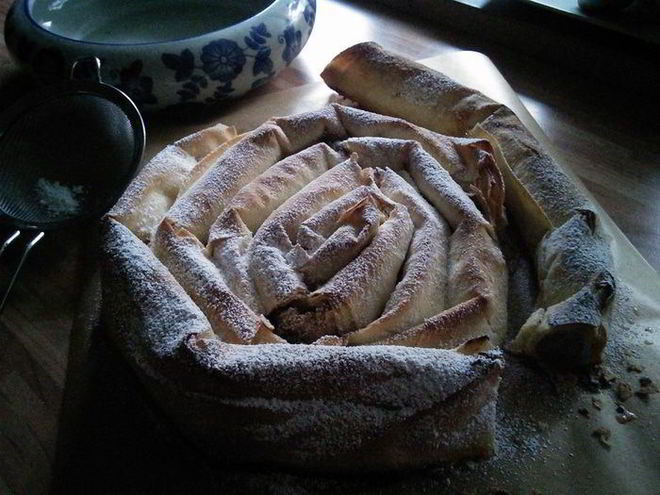 Рецепт пирога улитка из теста фило
