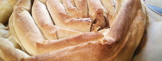 пирог улитка из теста фило. Шаг 15