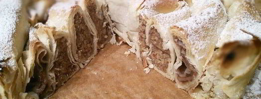 пирог улитка из теста фило. Шаг 18