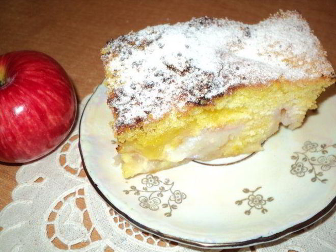 Рецепт пирога яблоки в перине