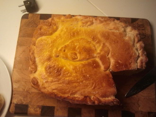 Рецепт рыбного пирога с лососем