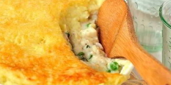 Рыбный пирог с овощами