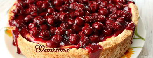 творожный пирог с кокосом и вишней. Шаг 11