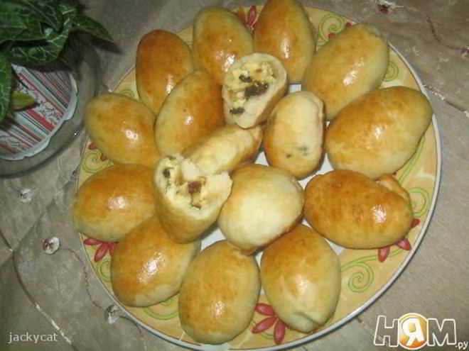 Рецепт пирожков с грибами, луком и яйцом