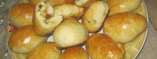 пирожки с грибами, луком и яйцом. Шаг 7