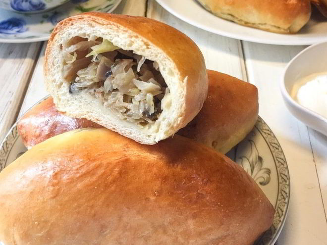 Рецепт пирожков с капустой и грибами