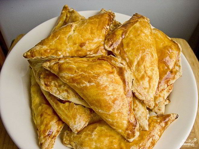 Рецепт пирожков-треугольников с мясом