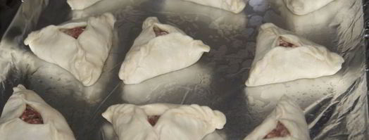 эчпочмаки на бездрожжевом тесте с сочной начинкой из говядины и кабачка. Шаг 6