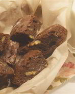 Брауни с бананом и темным шоколадом