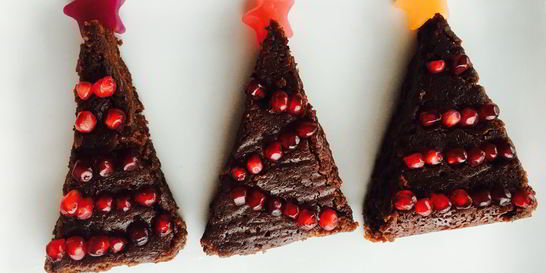 Новогодние брауни Елочки