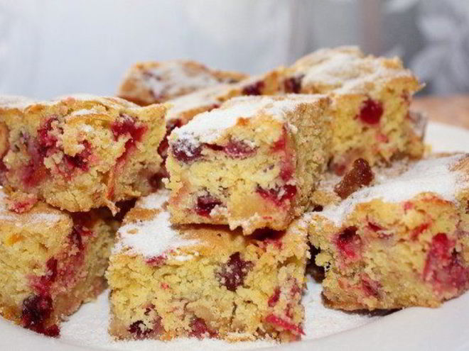 Рецепт пирожного с клюквой