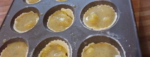 португальское пирожное натас с яблоками. Шаг 11