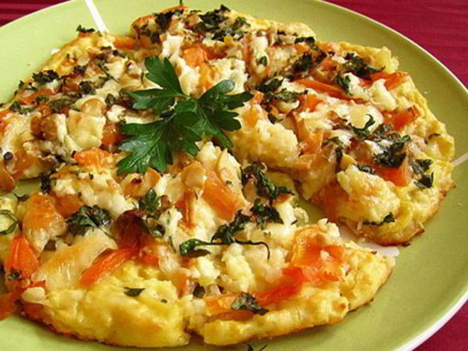 Рецепт картофельной пиццы с моцареллой и грибами