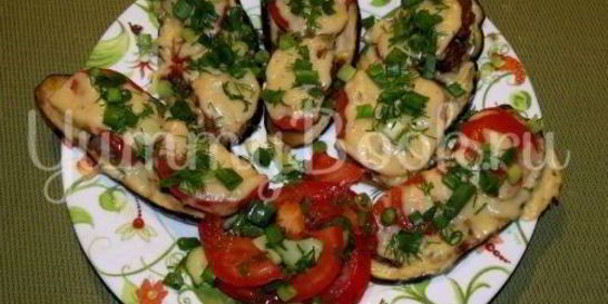Мини пицца с баклажанами вместо теста