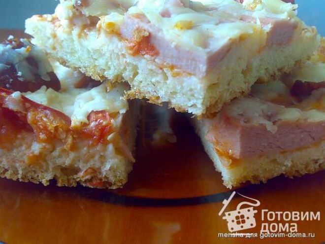 Рецепт пиццы из быстрого теста