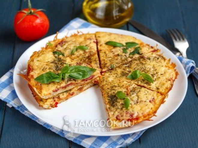 Рецепт пиццы минутка на сковороде