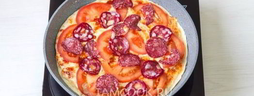 пицца минутка на сковороде. Шаг 12