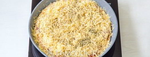 пицца минутка на сковороде. Шаг 13